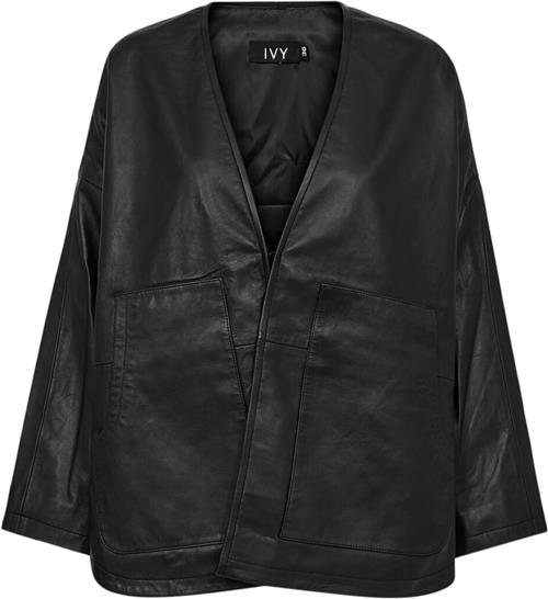 IVY Copenhagen Ivykylie Leather Cardigan Kvinde Black Læderjakker Str 36 - Læder hos Magasin