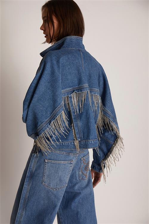 MUNTHE Truffy Organic Cotton Jacket Kvinde Indigo Denimjakker Str 36 - Bomuld hos Magasin