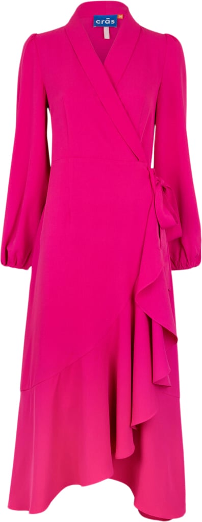 Cras Lotuscras Dress Kvinde Fuchsia Pink Midi Kjoler Str 44 - Polyester hos Magasin