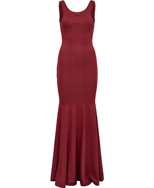 Han kjøbenhavn Logo Stretch Jersey Long Dress Kvinde Bordeaux Maxi Kjoler Str S - Polyester hos Magasin