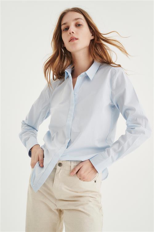 Se InWear Venus Shirt Kvinde Pastel Blue Langærmede Skjorter Str 32 - hos Magasin ved Magasin