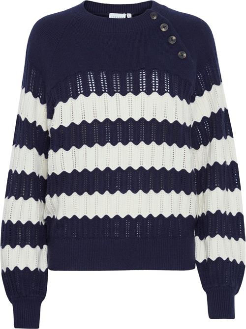 Atelier Rêve Irmaise LS3 Kvinde Maritime Blue Sweaters Regular Fit Str XS - hos Magasin