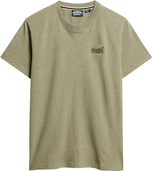 Superdry Vintage Logo EMB TEE Mand Ash Olive Marl Kortærmede T-shirts Str XL - Denim hos Magasin