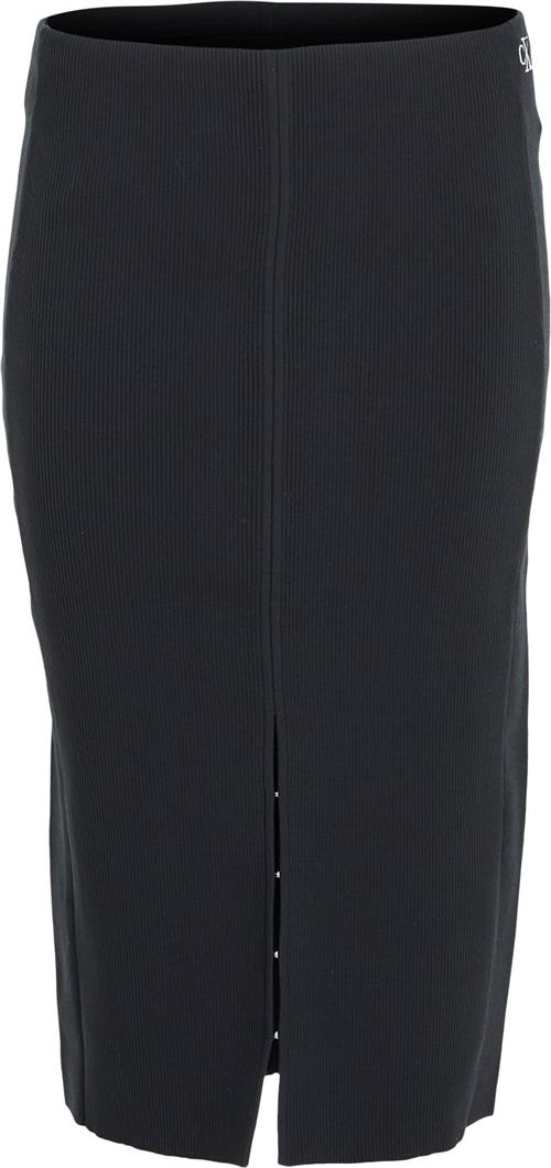 Calvin Klein Knitted Bodycon Skirt Kvinde Beh Midi Nederdele Slim Fit Str S - Polyester hos Magasin