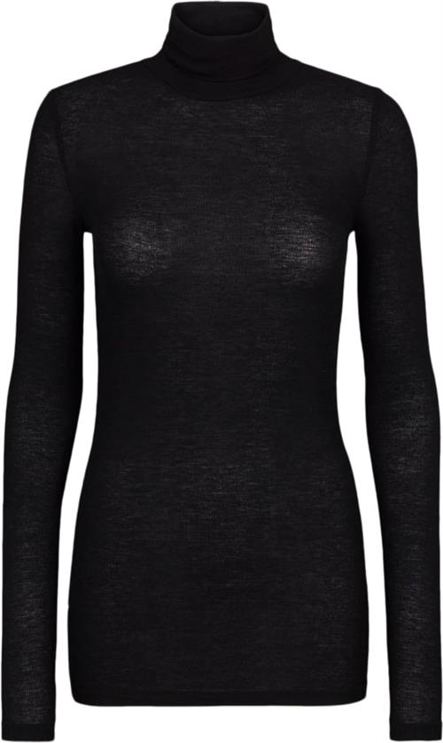 Bruuns Bazaar Angelabb Roll Neck Kvinde Black Rullekraver Str XS - Uld hos Magasin