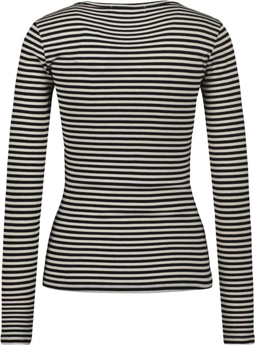 Sofie Schnoor Tshirt Long Sleeve Kvinde Black Striped Langærmede T-shirts Str XS - hos Magasin