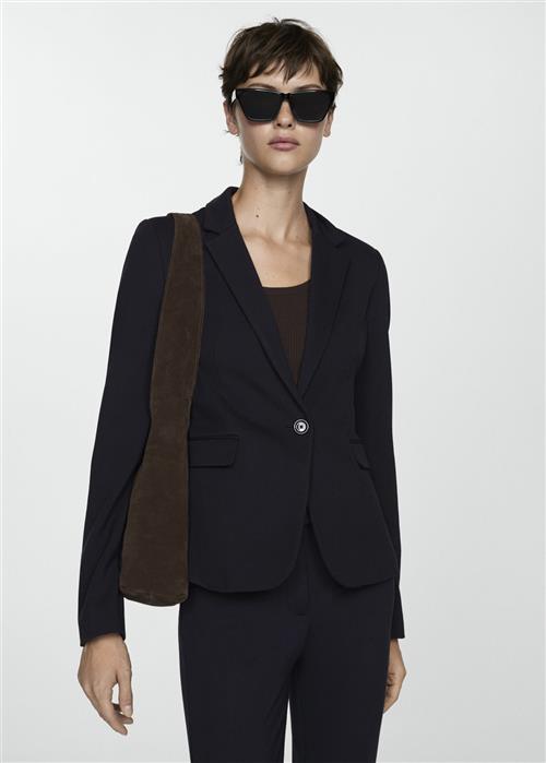 MANGO Suit Jacket With Pockets Kvinde Navy Blazere Str 42 - hos Magasin