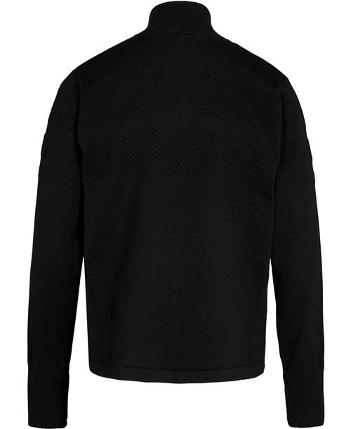 Mads Nørgaard - Copenhagen Wool Klemens Zip Knit Mand Sort Cardigans Str L - Uld hos Magasin