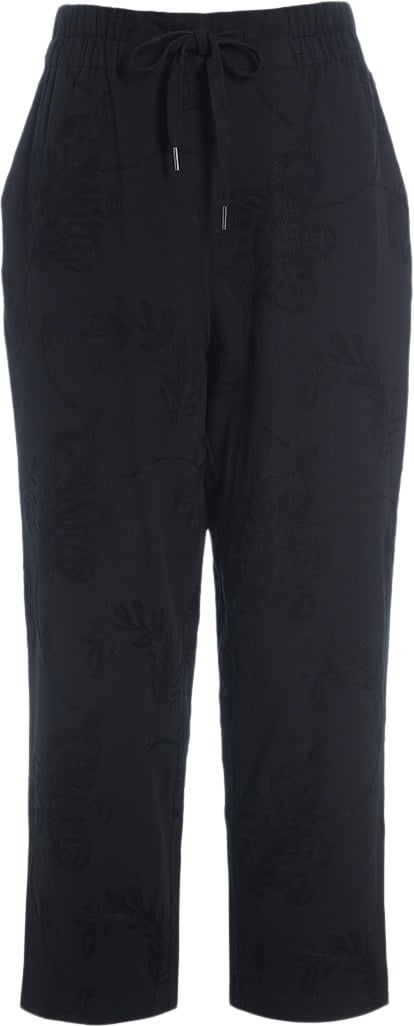 Bitte Kai Rand Embroidered Leaf Kvinde Black/black Leaf Capri Bukser Str L - hos Magasin