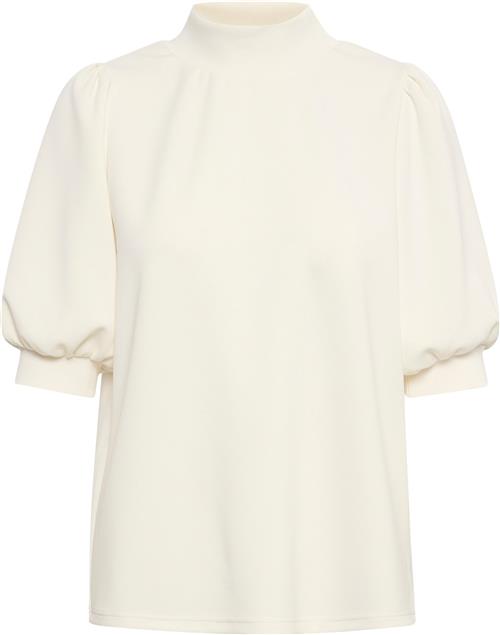 Se My Essential Wardrobe 21 THE Puff Blouse Kvinde Snow White Kortærmede Bluser Casual Fit Str XL - hos Magasin ved Magasin