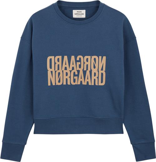 Se Mads Nørgaard - Copenhagen Organic Sweat Tilvina Sweatshirt Kvinde Blå Sweatshirts Str L - hos Magasin ved Magasin