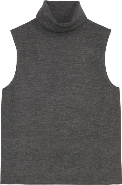 Marc O’Polo Pullover Sleeveless, Turtleneck Kvinde Deep Grey Melange Strikveste Str S - hos Magasin