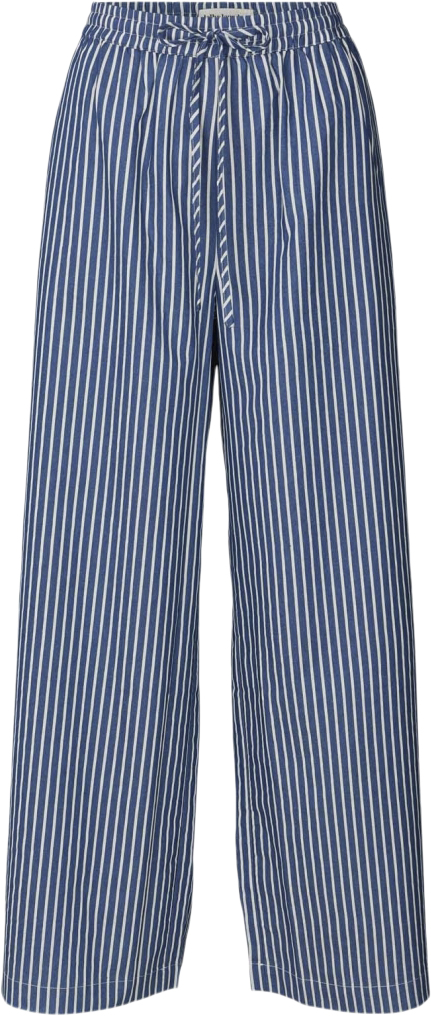 Lollys Laundry Liamll Pant Kvinde Stripe Bukser Med Brede Ben Loose Fit Str XS - hos Magasin