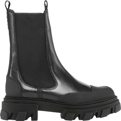 Ganni Mid Chelsea Boot Black Stitch Kvinde Black Chelsea Boots Str 41 - hos Magasin