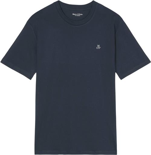 Se Marc O’Polo Tshirt, Short Sleeve, Logo Print Kvinde Dark Navy Kortærmede T-shirts Str L - hos Magasin ved Magasin