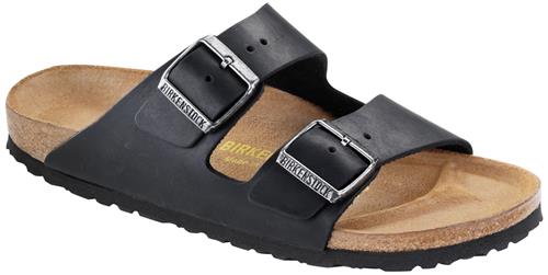 Se Birkenstock Arizona FL Kvinde Sort Flade Sandaler Str 40 - hos Magasin ved Magasin