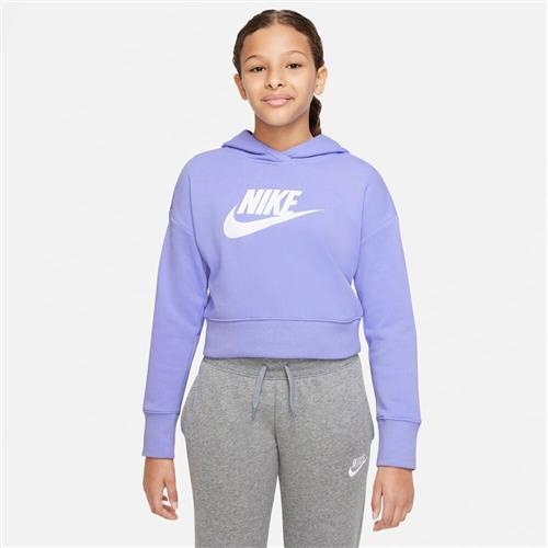 Nike Sportswear Club Cropped Haettetroje 122-128 / XS - Sweatshirts & Hættetrøjer hos Magasin