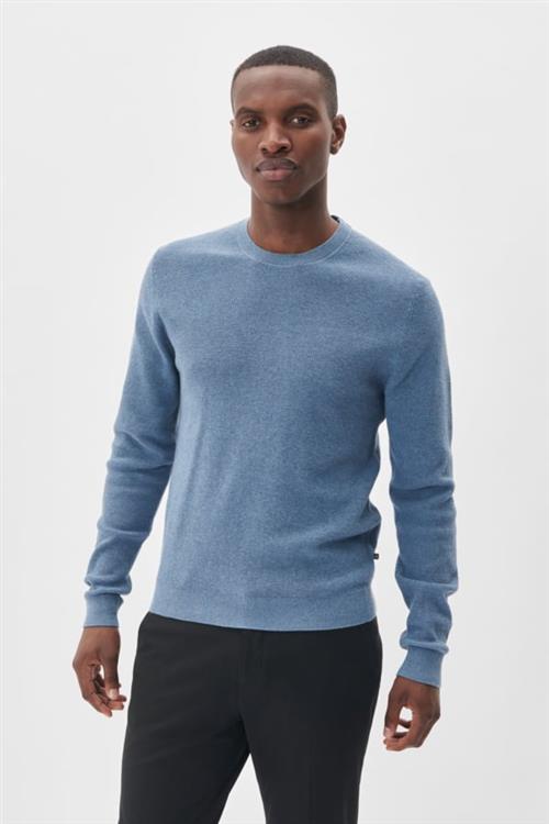 Matinique Malagoon Mand Captain's Blue Melange Sweaters Regular Fit Str S - hos Magasin