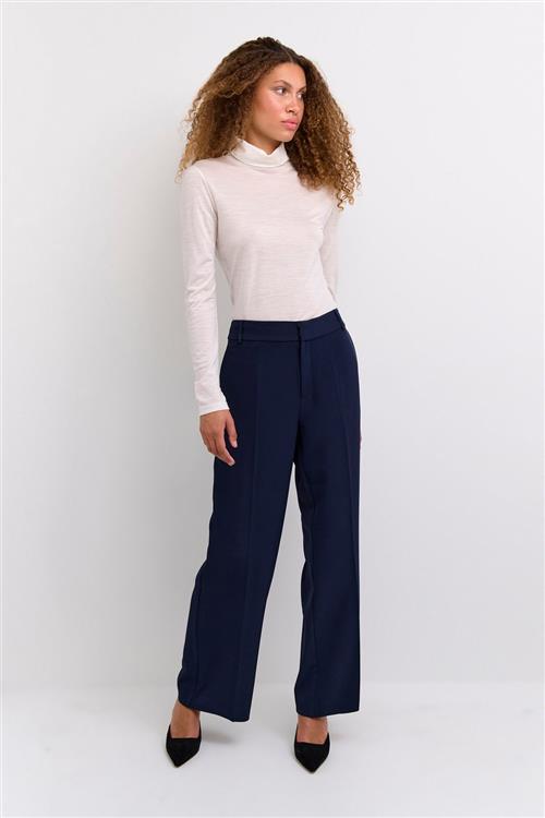 My Essential Wardrobe 29 THE Tailored Pant Kvinde Baritone Blue Bukser Med Lige Ben Str 44 - hos Magasin