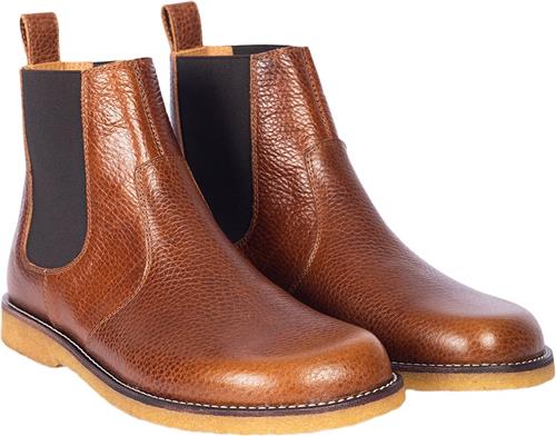 ANGULUS Chelsea Støvle med Kontraststikning Kvinde 2509/002 Medium Brown Chelsea Boots Str 41 - hos Magasin