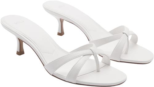 MANGO Sandals .- Plane Kvinde White Højhælede Sandaler Str 39 - hos Magasin