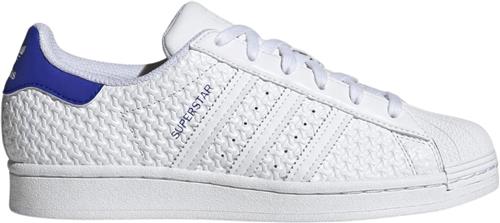 adidas Superstar Mand Ftwwht/ftwwht/lucblu Sneakers Str 42 - Læder hos Magasin