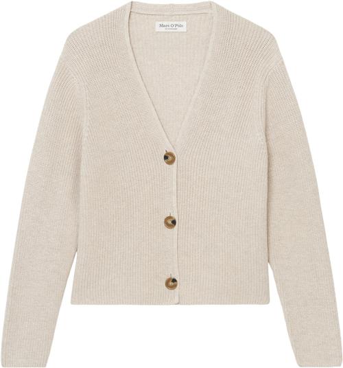 Marc O’Polo Cardigan, Longsleeve, Vneck Kvinde Sandy Melange Cardigans Str L - hos Magasin