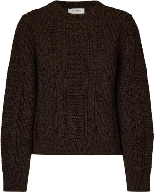 Modström Grannonmd Oneck Kvinde Chocolate Sweaters Str XL - Uld hos Magasin