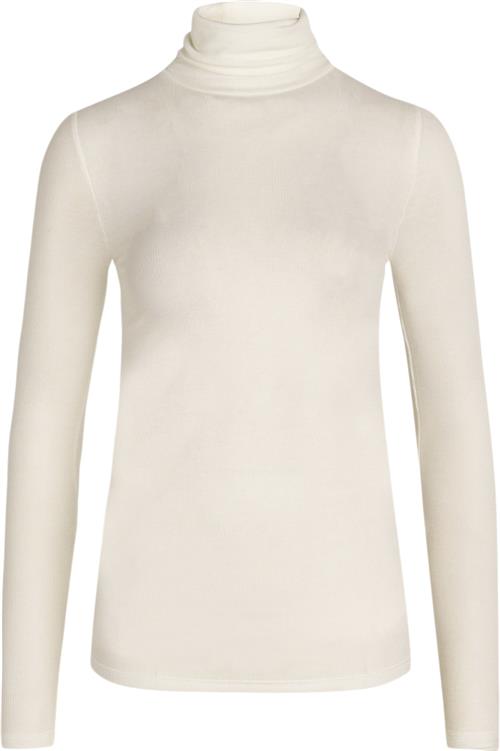 Bruuns Bazaar Angelabb Roll Neck Kvinde Snow White Rullekraver Slim Fit Str S - Uld hos Magasin