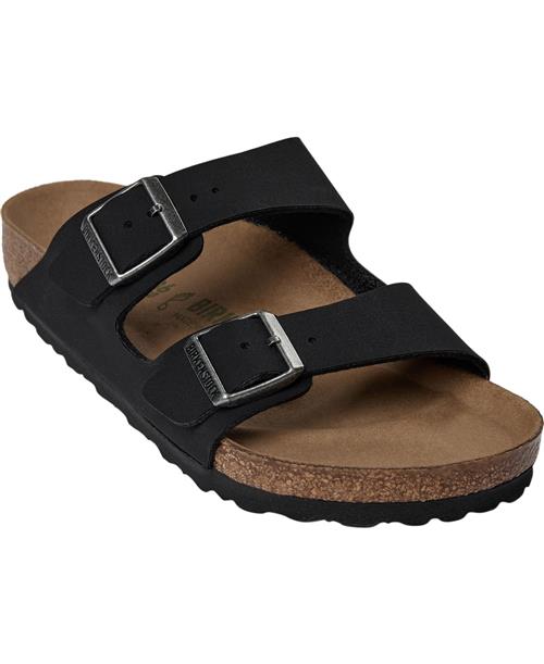 Se Birkenstock Arizona Bfbc Earthy Vegan Black VEG Kvinde Black Flade Sandaler Str 43 - hos Magasin ved Magasin