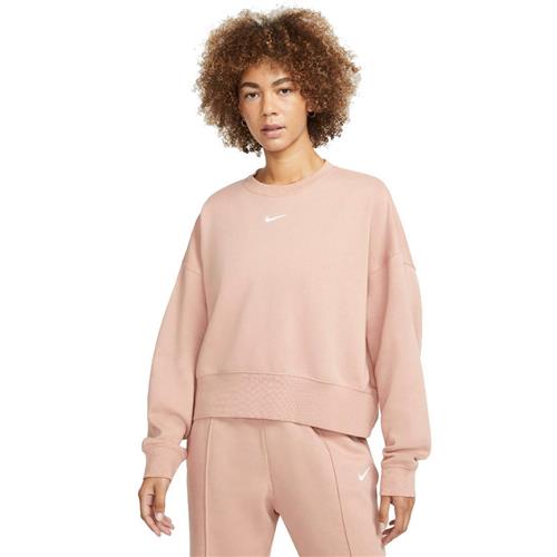 Nike Sportswear Essential Fleece Crew Sweatshirt Kvinde Pink Sweatshirts Str L - Bomuld hos Magasin