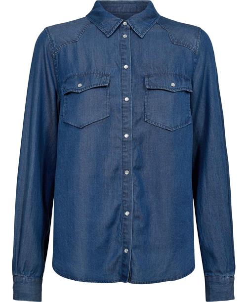 Magasin du Nord Collection Magasin Doreen 1S Kvinde Denim Blue Denimskjorter Str S