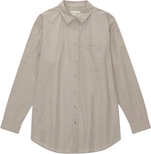 Moshi Moshi Mind Gaia Shirt Poplin Kvinde Willow Gray Langærmede Skjorter Str S - hos Magasin