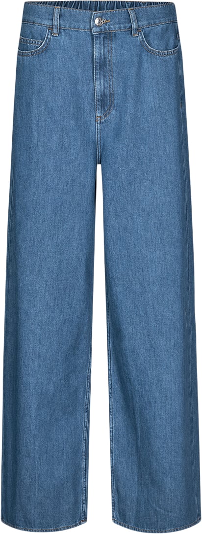 Se Modström Kenamd Jeans Kvinde Medium Blue Wide Jeans Str S - hos Magasin ved Magasin