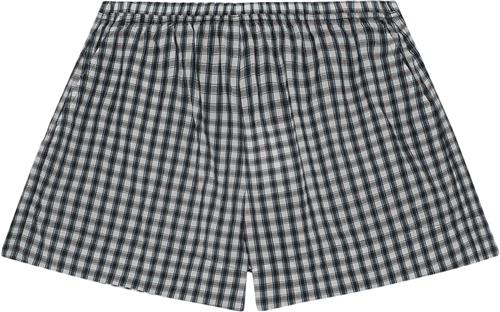 Ganni Seersucker Check Elasticated Shorts Kvinde Egret Casual Shorts Str 42 - hos Magasin