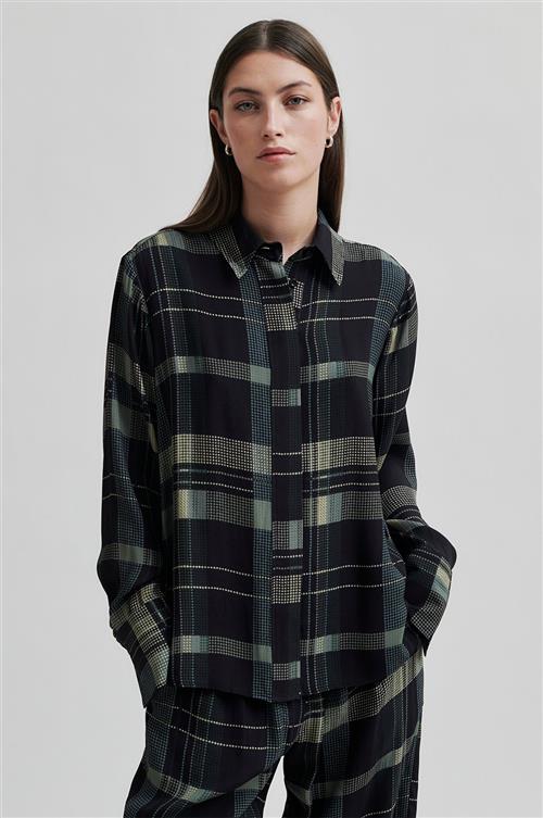 Second Female Checca Shirt Kvinde Black Skjorter Str XS - Viskose hos Magasin