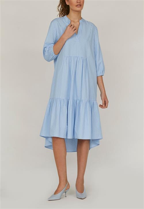 Love&Divine Love9586 Kvinde Blue Stripe Midi Kjoler Str L - hos Magasin