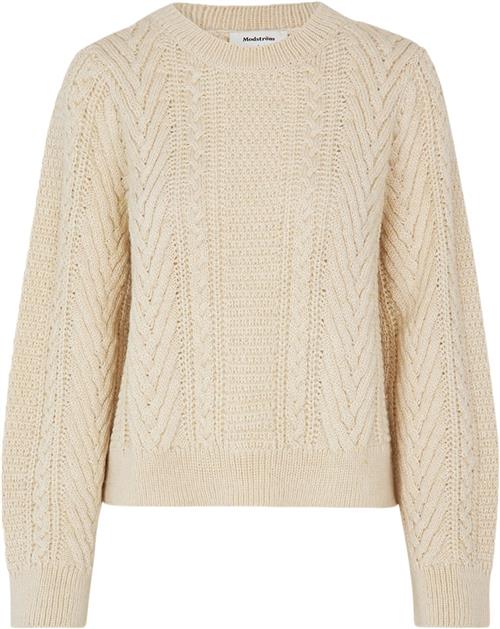 Modström Grannonmd Oneck Kvinde Vanilla Ice Sweaters Str XS - Uld hos Magasin