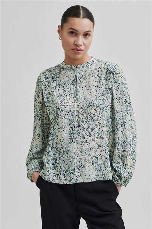 Second Female Sisal Blouse Kvinde Slate Green Langærmede Bluser Str XS - Viskose hos Magasin