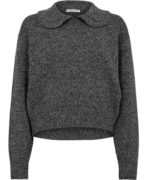 Designers Remix Carmen Collar Sweater Kvinde Grå Sweaters Str M - hos Magasin