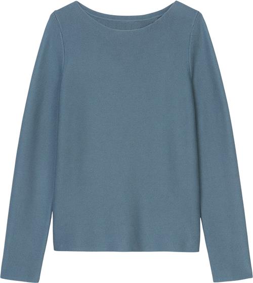 Marc O’Polo Pullover, Longsleeve, Roundneck Kvinde Hazy Blue Sweaters Str L - hos Magasin