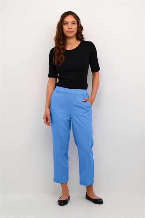 Kaffe Kasakura HW Cropped Pants Kvinde Ultramarine Bukser Str 40 - hos Magasin