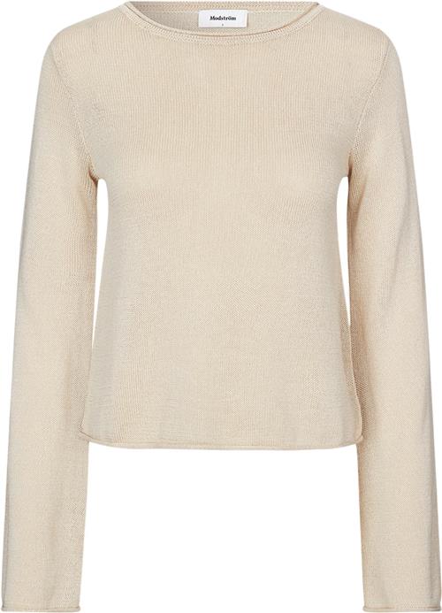 Se Modström Ivonnemd Flared Oneck Kvinde Summer Sand Sweaters Str S - hos Magasin ved Magasin