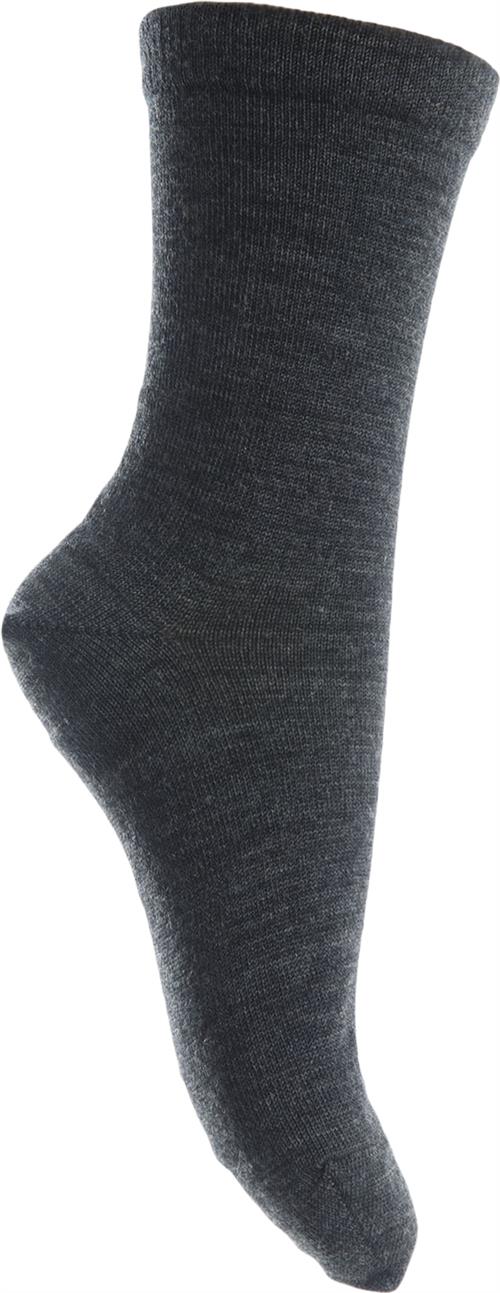 mp Denmark Ankle Plain Wool/cotton Str 19/21 - Grå Strømper Bomuld hos Magasin