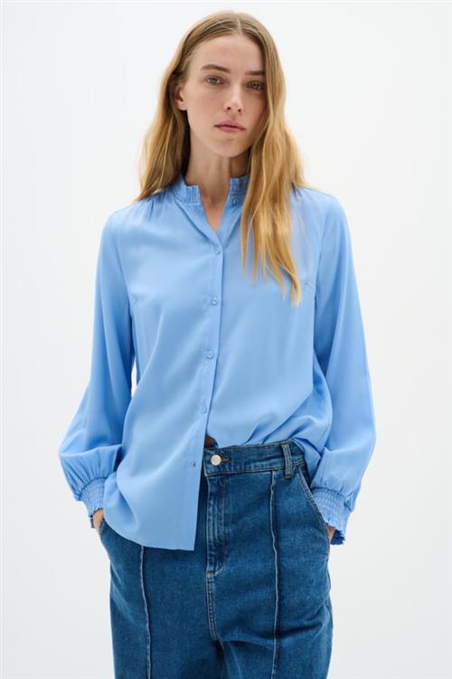 Se InWear Muxieiw Shirt Kvinde Crispy Blue Langærmede Skjorter Regular Fit Str 40 - hos Magasin ved Magasin