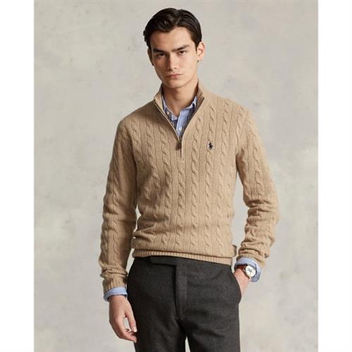 Polo Ralph Lauren 2/15 Wool/cash Rwslsl-plo Mand Camel Melange Turtlenecks Str L - hos Magasin