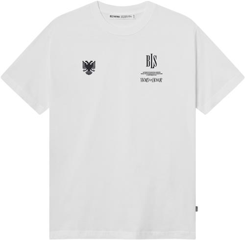 BLS Hafnia WOH Tshirt Mand White Kortærmede T-shirts Regular Fit Str M - Bomuld hos Magasin