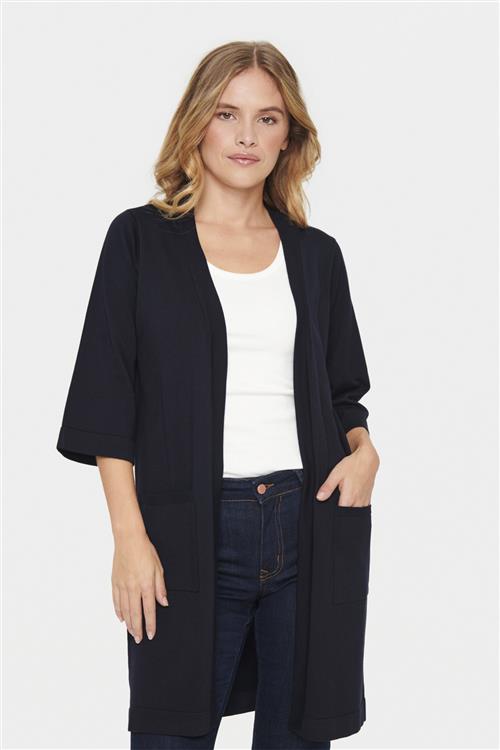 Se Saint Tropez Kilasz Open Cardigan Kvinde Night Sky Cardigans Loose Fit Str XL - hos Magasin ved Magasin