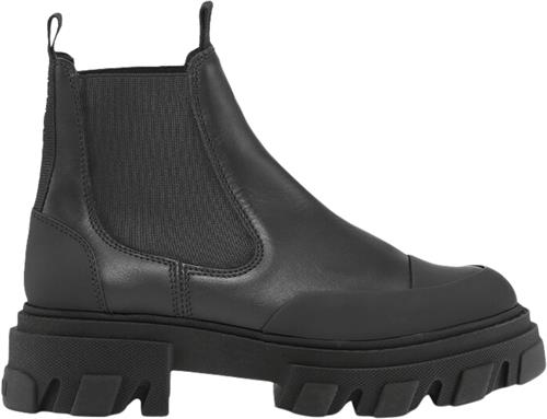 Se Ganni Cleated Low Chelsea Boot Black Stit Kvinde Black Chelsea Boots Str 39 - Polyester hos Magasin ved Magasin