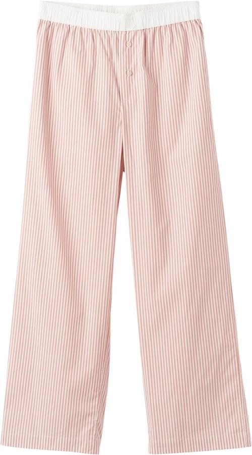 Se By Malene Birger 06353119 Kvinde Pink Stripe Bukser Med Brede Ben Str 38 - Bomuld hos Magasin ved Magasin